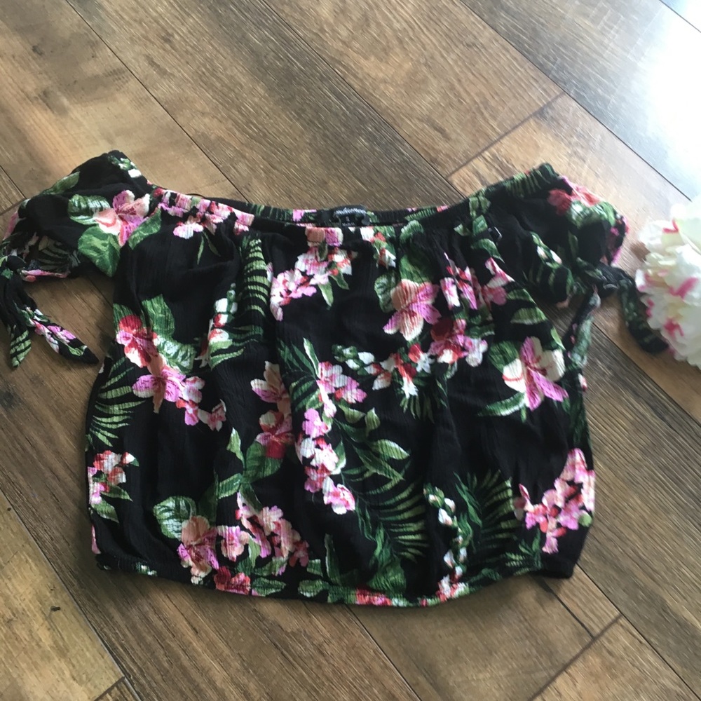Off The Shoulder Tropical Top